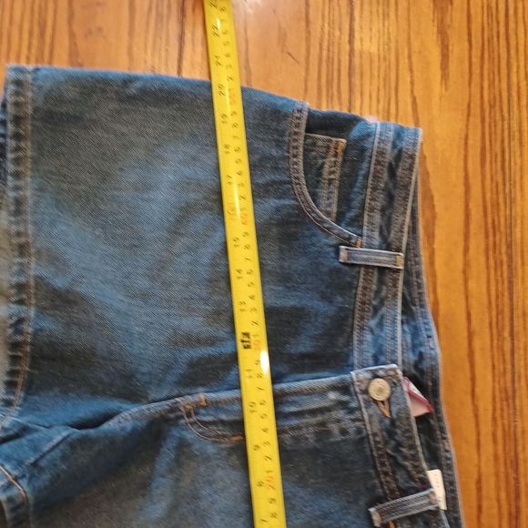 Vintage OLD NAVY BLUE JEANS Shorts Size 12- Made Mexico- Tulip Poket - Picture 13 of 14